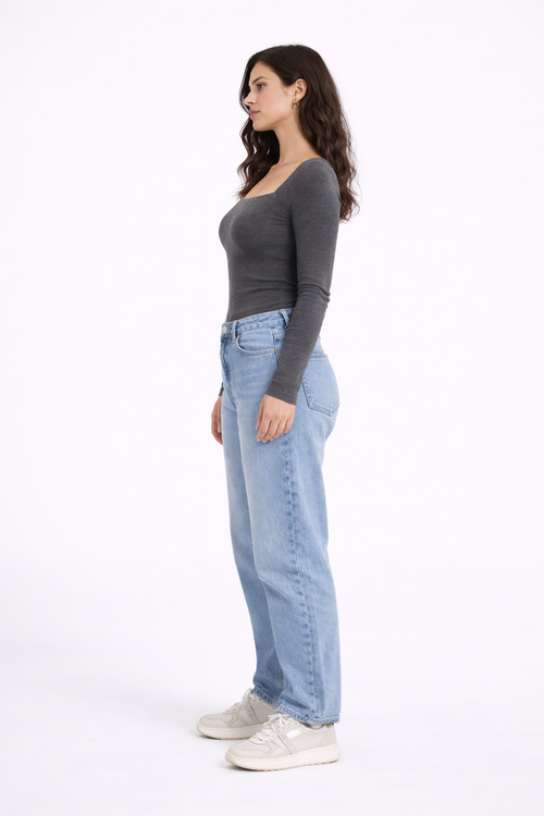 Essential Straight-Neck Top
