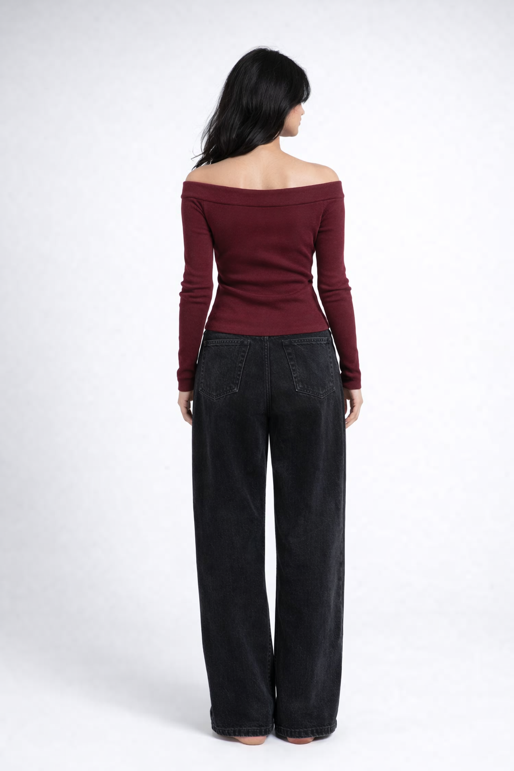 The Serene Off-Shoulder Rib