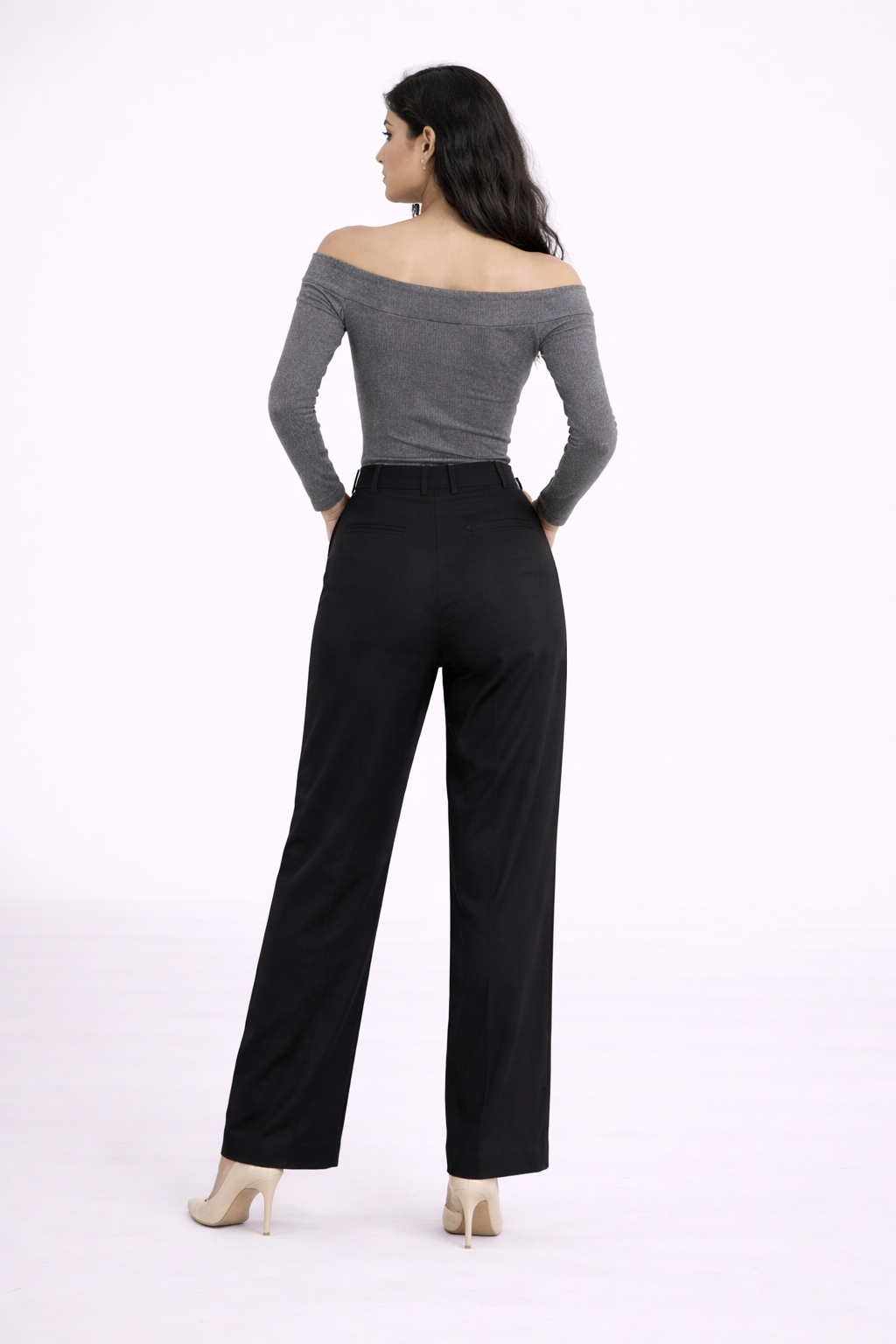 The Serene Off-Shoulder Rib